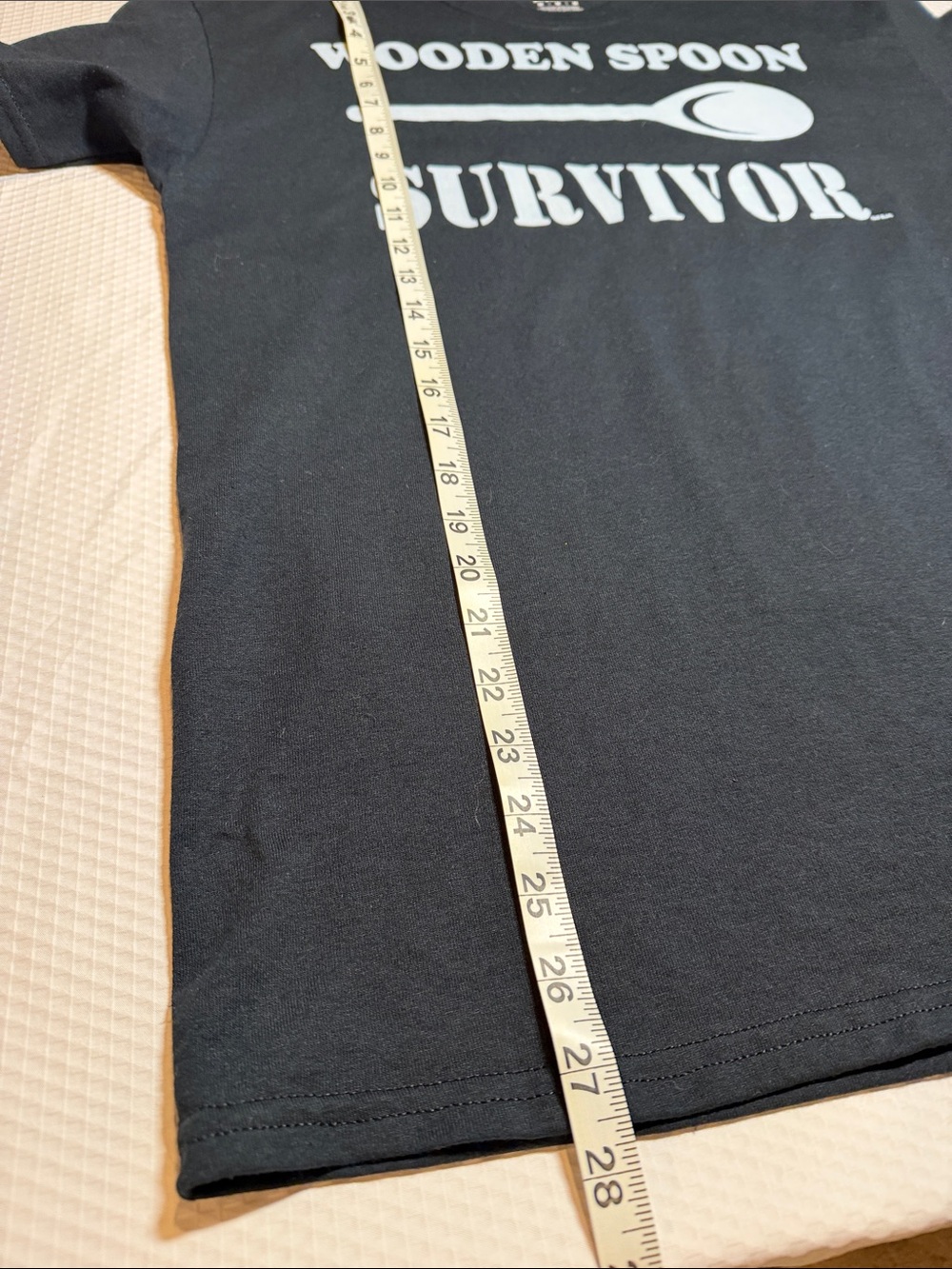 Gildan Black 'Wooden Spoon Survivor' Graphic Tee - Picture 4 of 6
